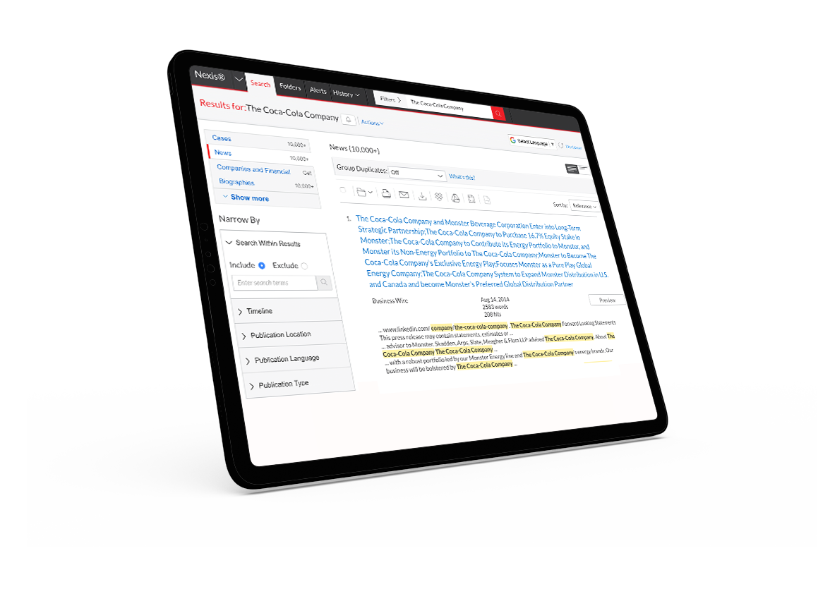 Hacks for Extracting Relevant Insights from the Nexis® Research Platform