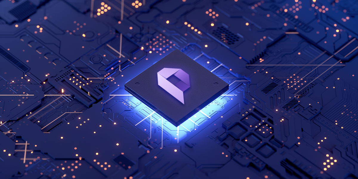 The LexisNexis Protege logo printed on a glowing microchip.