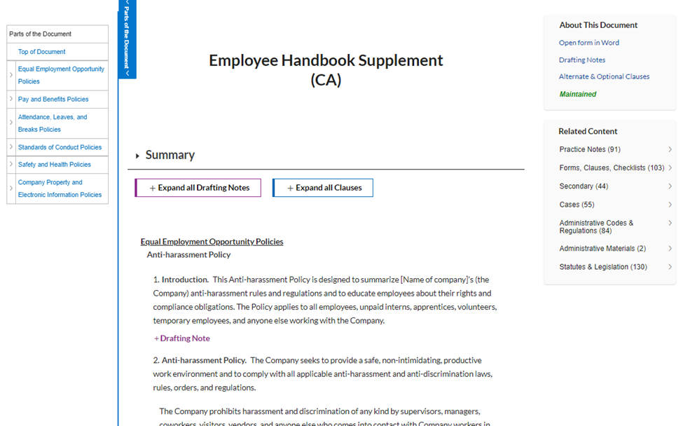 California Employee Handbook Requirements Covering All Your Bases