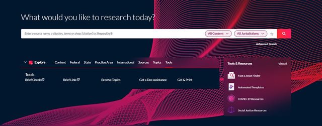 Lexis+ search bar
