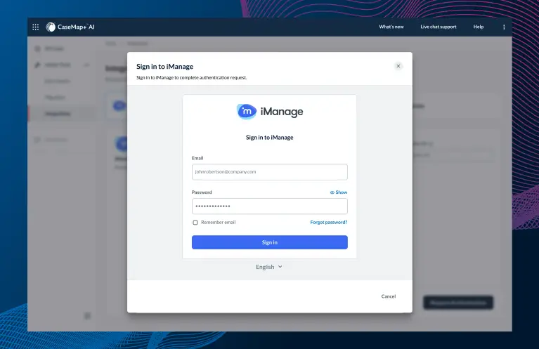 Seamless integration on CaseMap+ AI