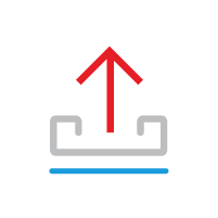 Two arrows circling around each other to represent ongoing and continuous data monitoring