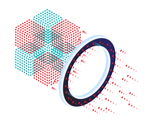 An icon of alternative data being cleaned and refined for use in analytics