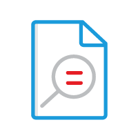An icon of content being analyzed for relevance
