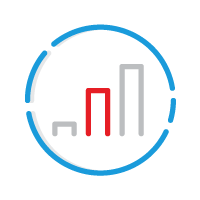An icon of enriched data being used for data science purposes