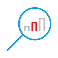 An icon of a data API being used to access datasets for a data analytics application
