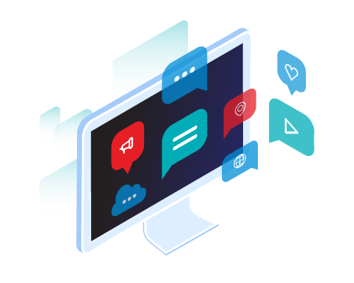An icon that represents media data being monitored