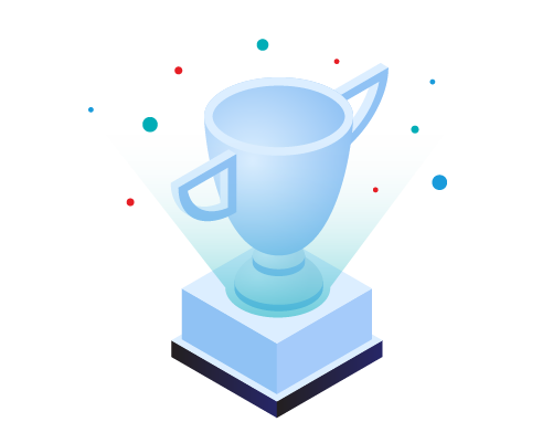 An icon of a trophy to represent the successful brand research possible with Nexis Data as a Service