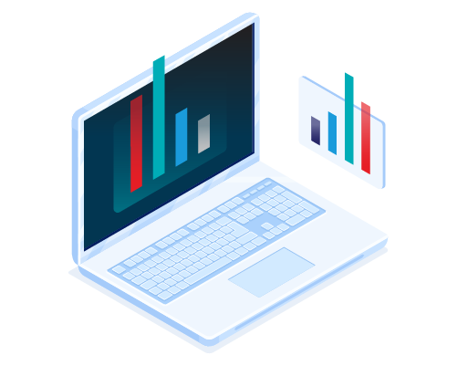An icon of corporate data displayed on a computer screen