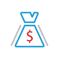 An icon of a bag of money to represent company financials data
