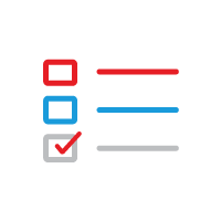 An icon of a checklist created for prospective business opportunities