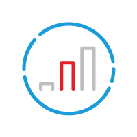 An icon of a graph being monitored for possible acquisition activity