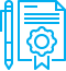 Icon of a contract as part of available legal data available in data as a service