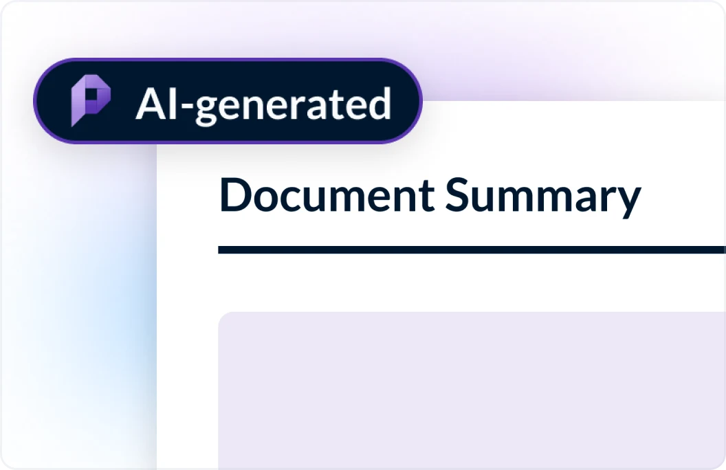 AI-Generated Summary at the top of a document.  