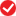 check mark in a red circle