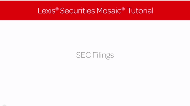 securities mosaic securities mosaic