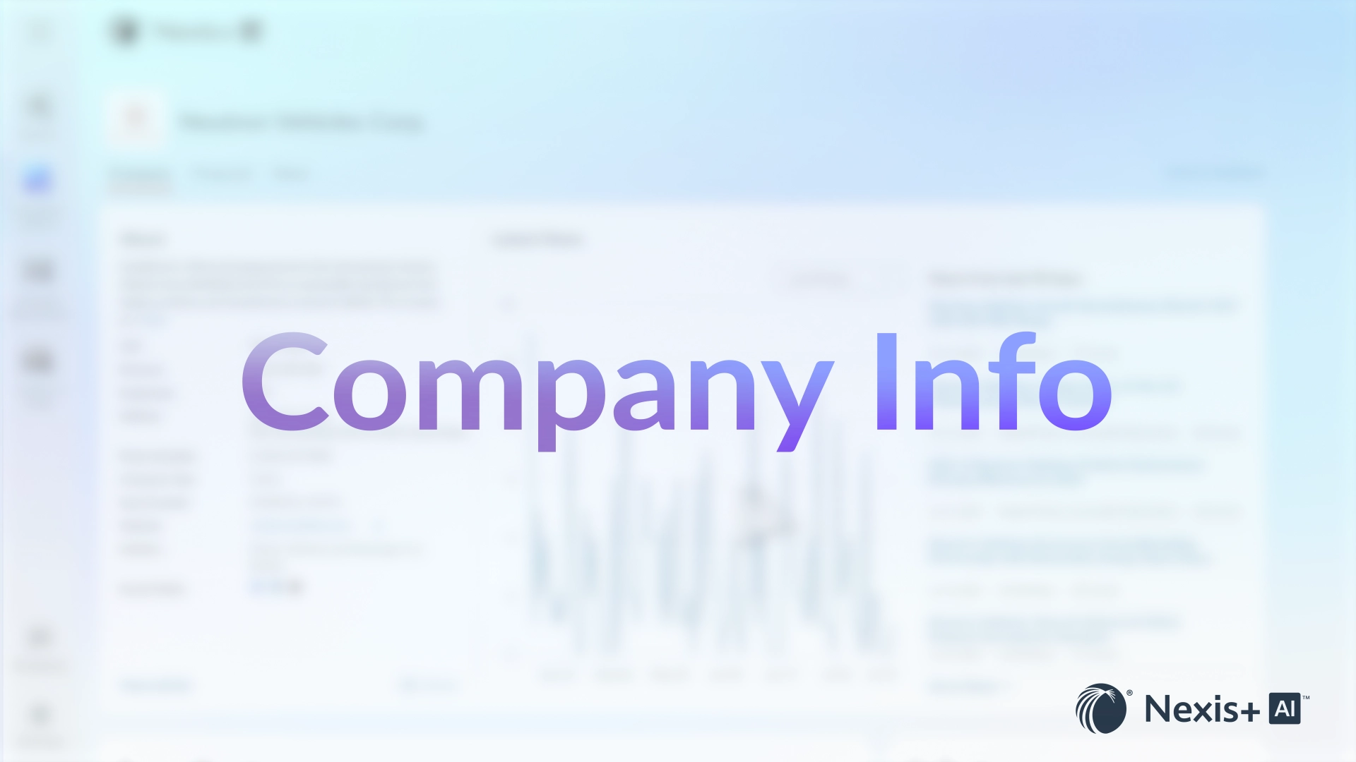A video showcasing the company search feature of Nexis+ AI, where a user searches for a company name to retrieve information from a comprehensive company database. The video emphasizes the ease of accessing detailed company profiles, featuring close-up shots of the interface displaying search results, financial data, and industry insights. The user utilizes filters to refine the search results, highlighting the tool's efficiency in delivering accurate and relevant company data for informed decision-making.