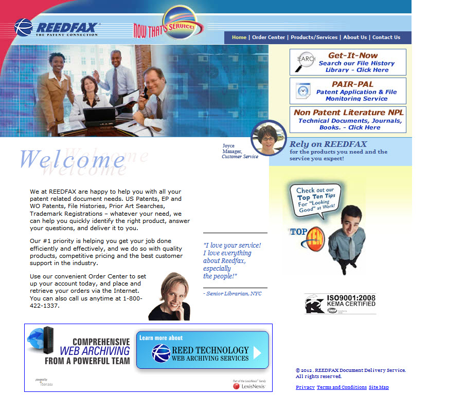 REEDFAX® | Intellectual Property Law Patent Document Database