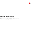 Lexis Advance Release Notes - 18 April 2020