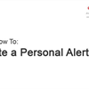 Create a Personal Alert