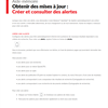 Obtenez des mises à jour : Création et affichage des alertes